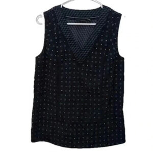 Halogen Women's sleeveless Blouse with Cutouts
